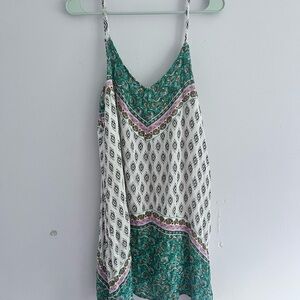 O'Neill Teal and Pink Patterned Blouse